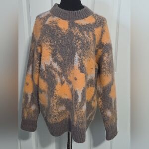 COS abstract floral jacquard alpaca blend jumper Size M